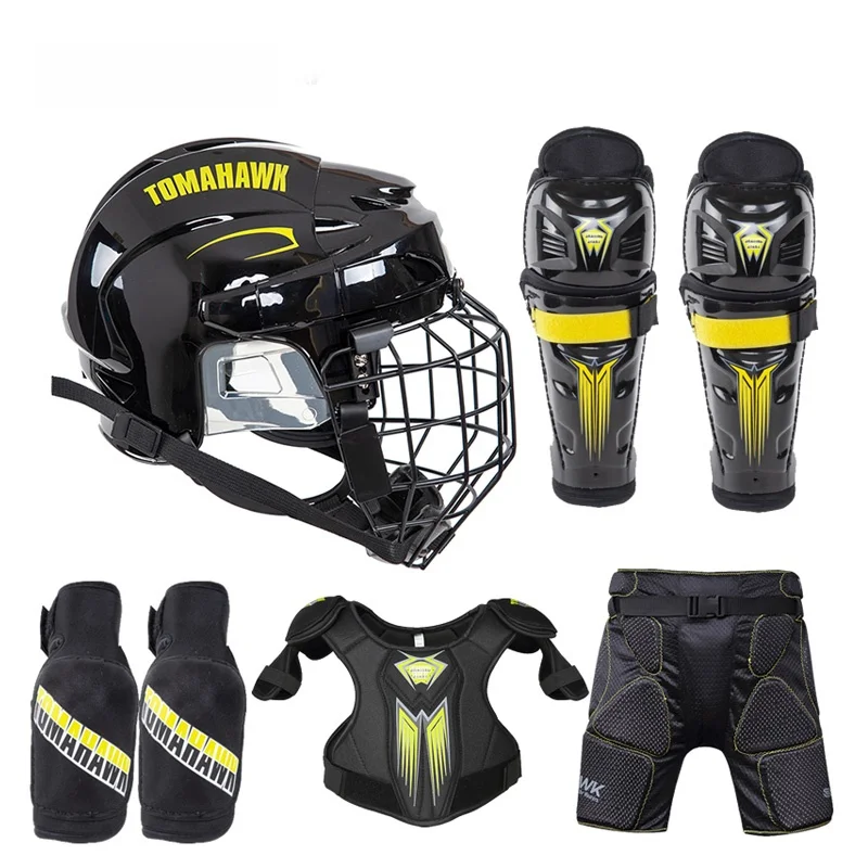 hua-qi-ice-hockey-protective-gear-children's-land-ice-hockey-equipment-full-set-roller-skating-protective-chest-elbow-leg-set
