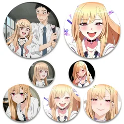 My Dress-Up Darling Anime Brooches Cartoon Cosplay Badge Accessories Kitagawa Marin Kuroe Shizuku Pin Backpack Decoration Gift