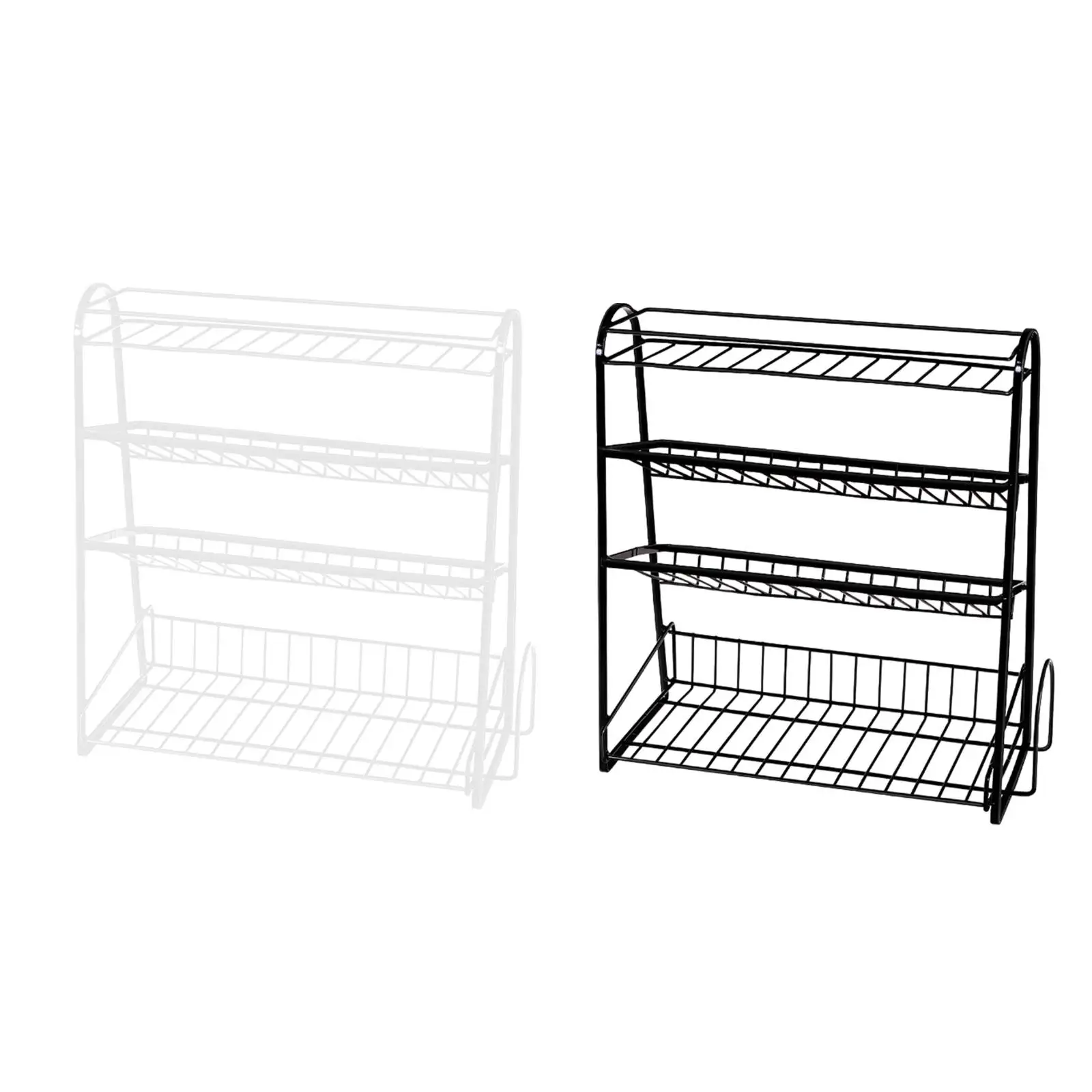 Spice Rack Organizer Multipurpose Space Saving Iron Cabinet Organizer Sink Shelf for Bathroom Countertop Cabinet Pantry Kitchen