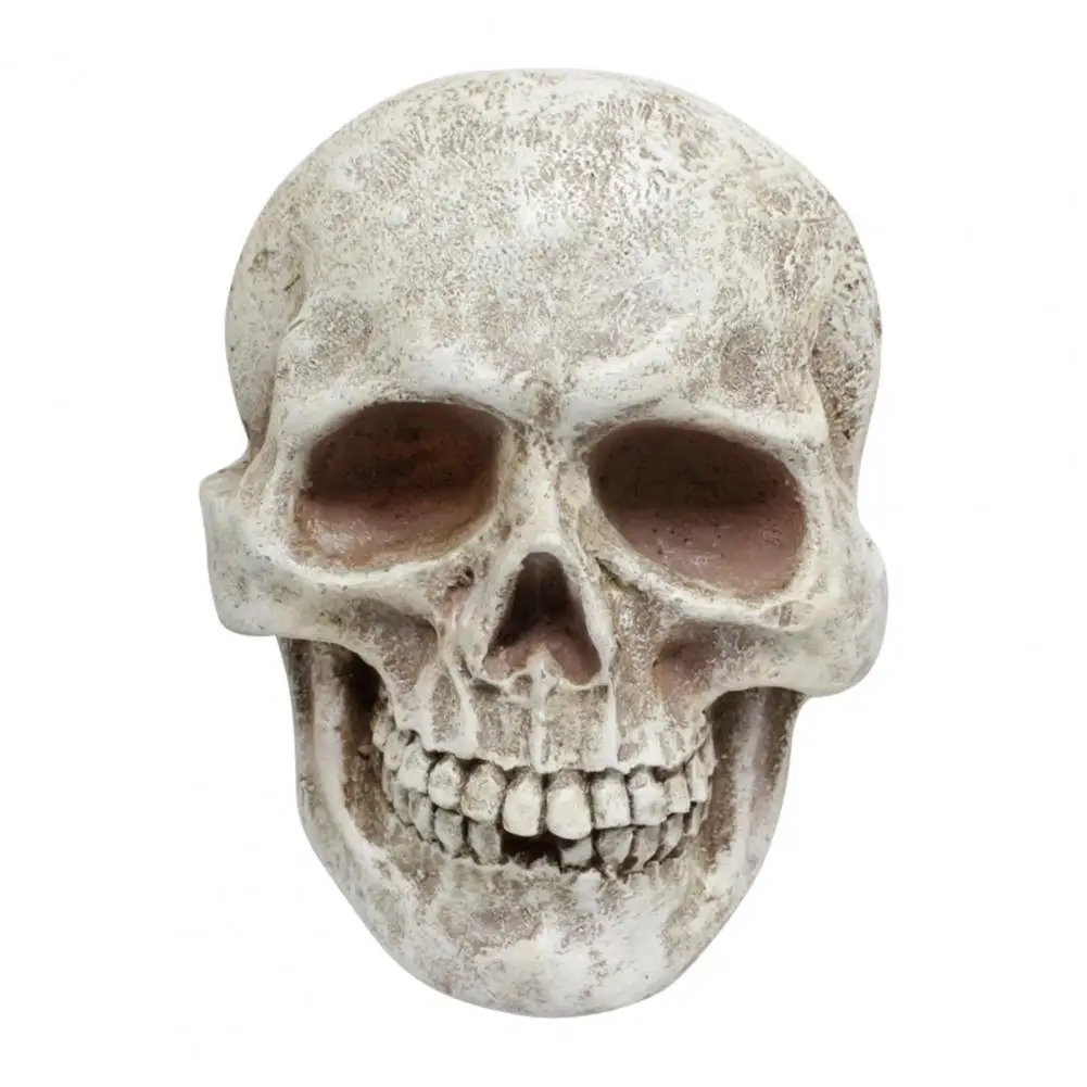 Fireplace Accessory Skull Figure Decoration Realistic Life Size Skull Figure Waterproof Resin Statue Halloween Decor for Home