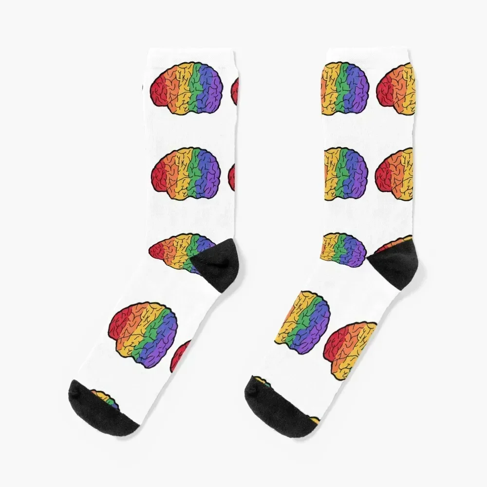

LGBTQ+ Pride Brain Socks Crossfit winter Toe sports heated Woman Socks Men's Children's halloween new year Socks For Man Women's