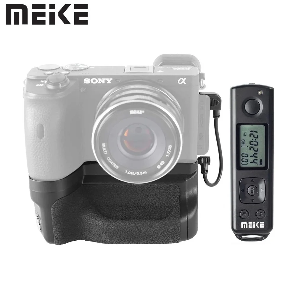 

Meike MK-A6600 Pro Vertical Battery Grip Built-in 2.4GHZ Remote Controller for Sony A6600 Camera