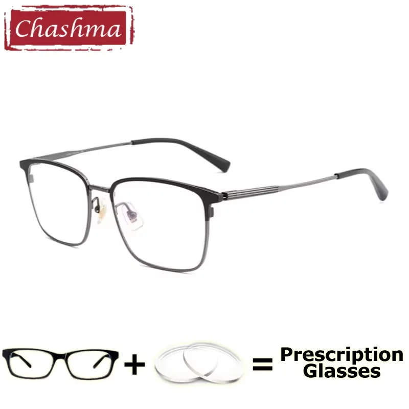 

Chashma Pure Titanium Prescription Reading Men Glasses Frame Student Myopia Lenses Women Fashion Optical Multifocal Glasses