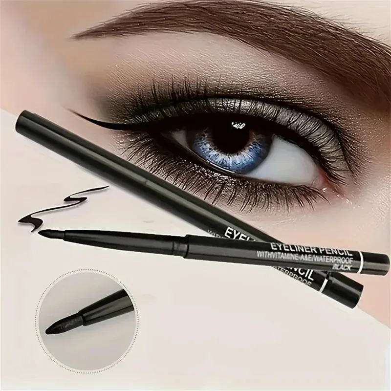 3Pcs Waterproof & Sweat-Proof Black Eyeliner Pencil Combined Lasting Smudge-Proof Bold Eye Makeup Easy Glide Formula For Perfe_voghion.com