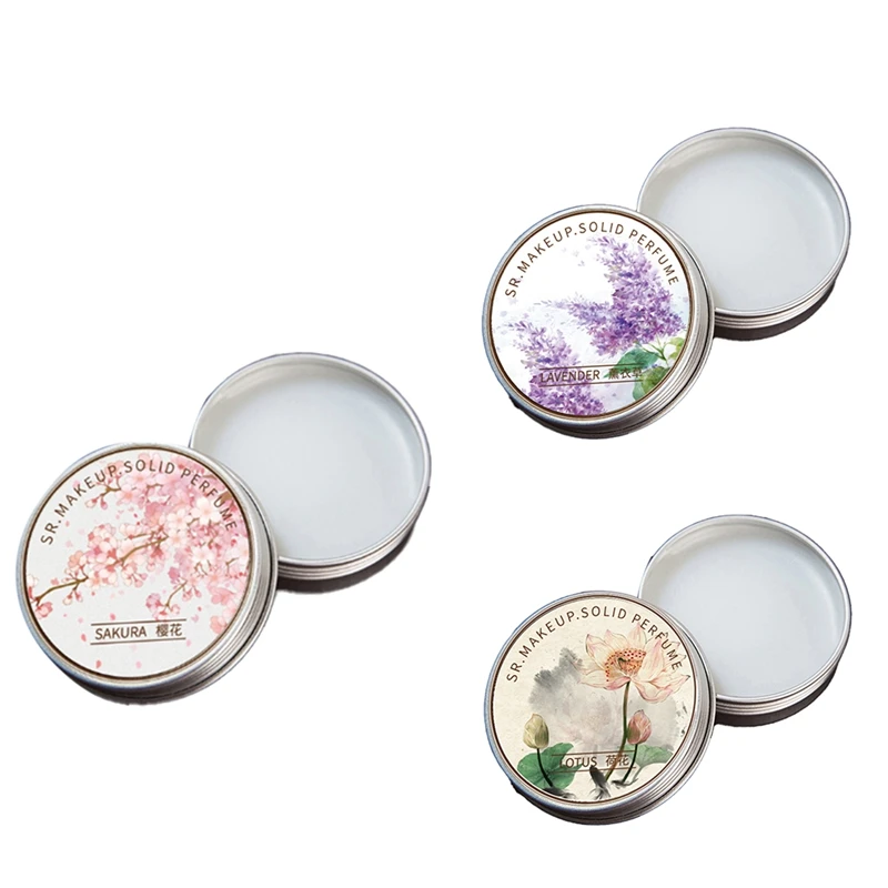 

5 Pcs Women Solid Perfume Portable Solid Balm Long-Lasting Fragrances Elegant Female Solid Perfumes