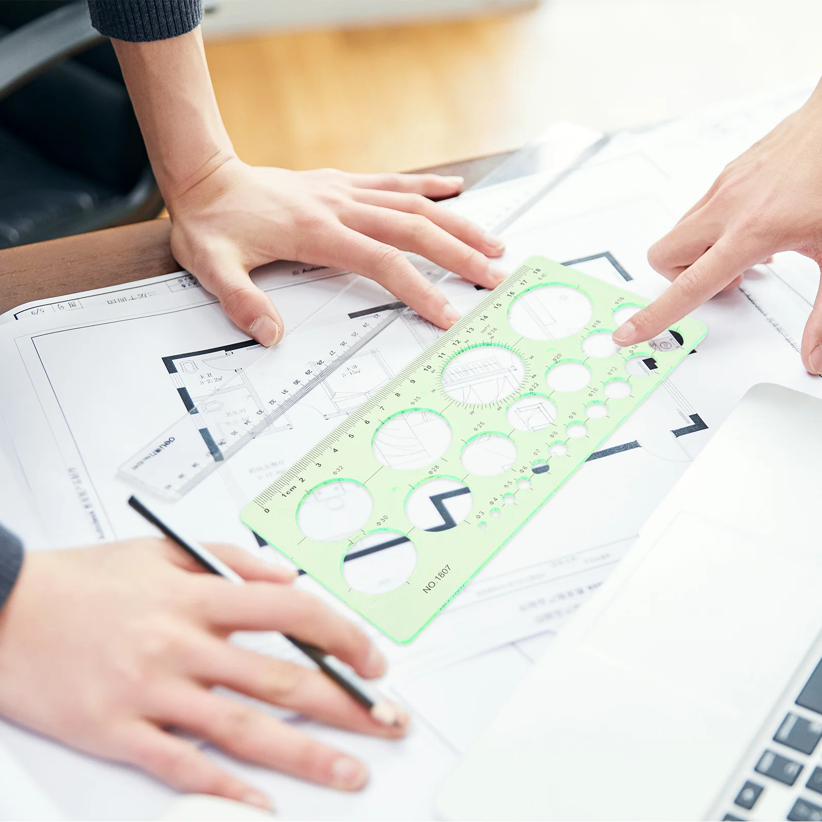 

3Pcs Drawing Template Rulers Geometric Stencils for Students Multi-Functional Measuring Tool Drafting Drawing Supplies