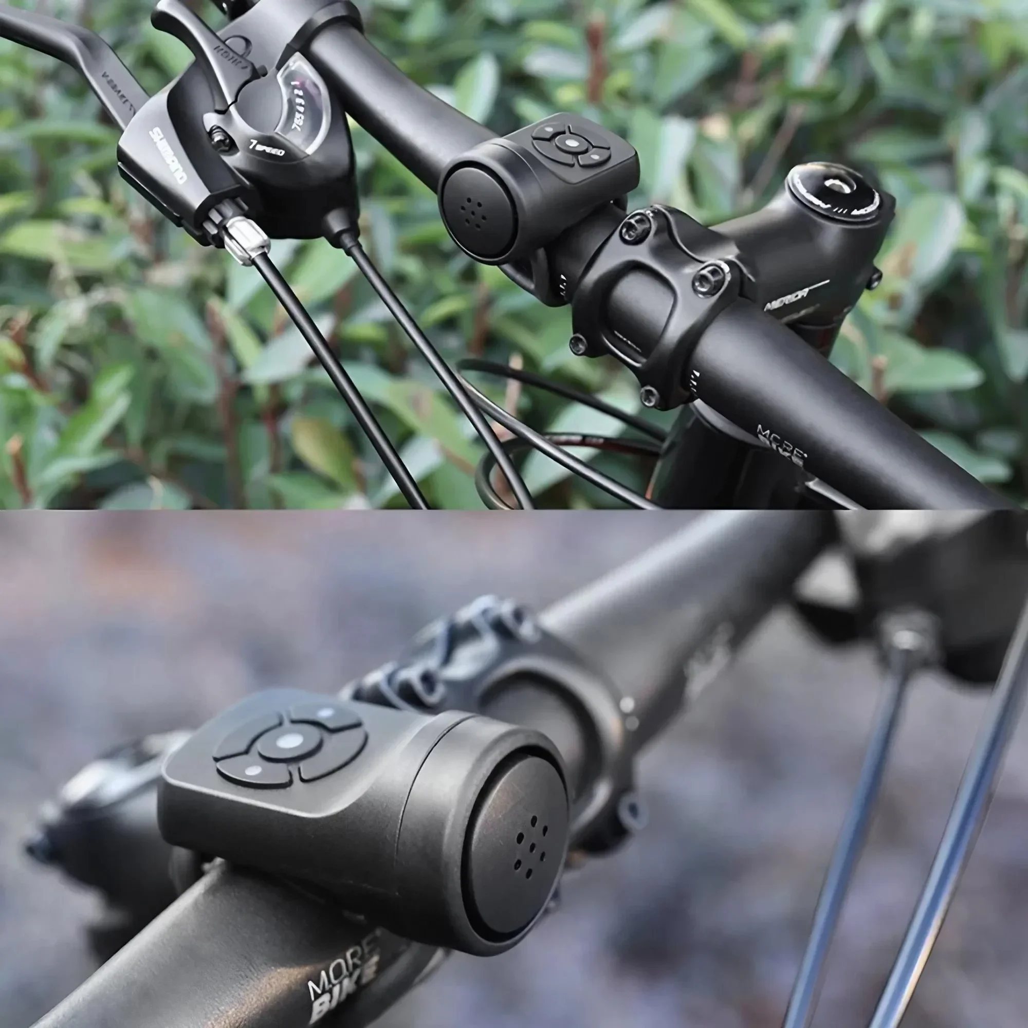 USB 충전식 슈퍼 시끄러운 자전거 전기 경적 벨 사이클링용 - 블랙 ABS 12V 100dB