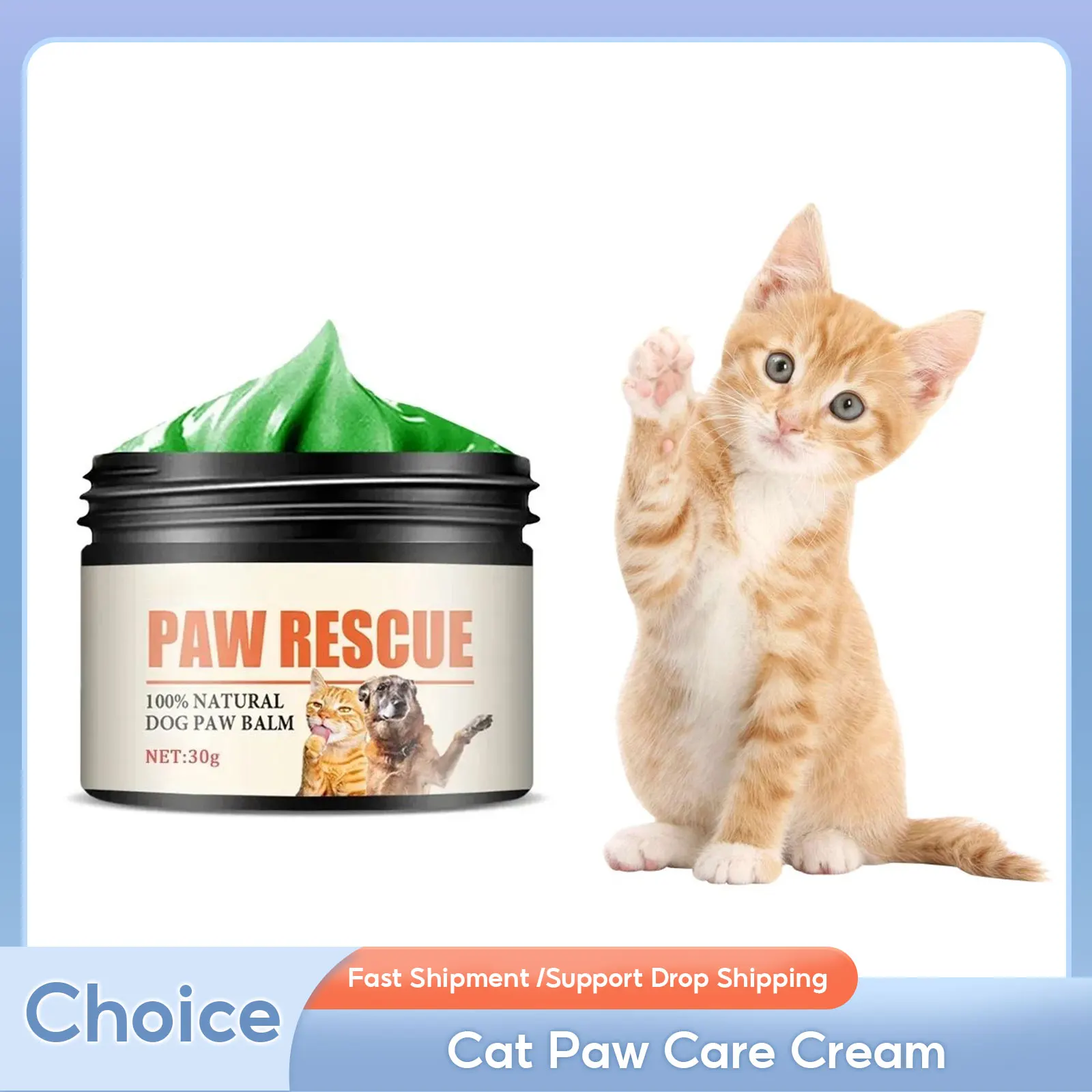 Cat Paw Care Cream Butter Soothing Feet Moisturizer Dry Paw Protection Kitten Cracked Foot Repairing Pet Foot Pads Care Lotion