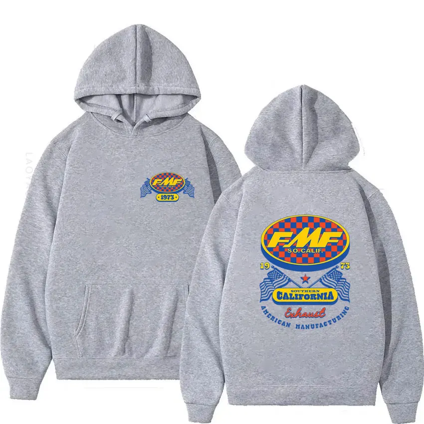 FMF-Homens Essentials Camisola Com Capuz, Pullovers Tema Motocross, Corrida Escape Ama, Graphic Y2K Hoody