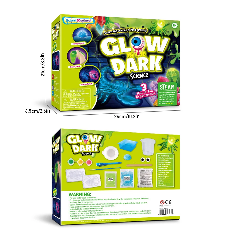 Glow-in-the-Dark Science Set For Kids Funny Children's Educational Toys For Boys Girls