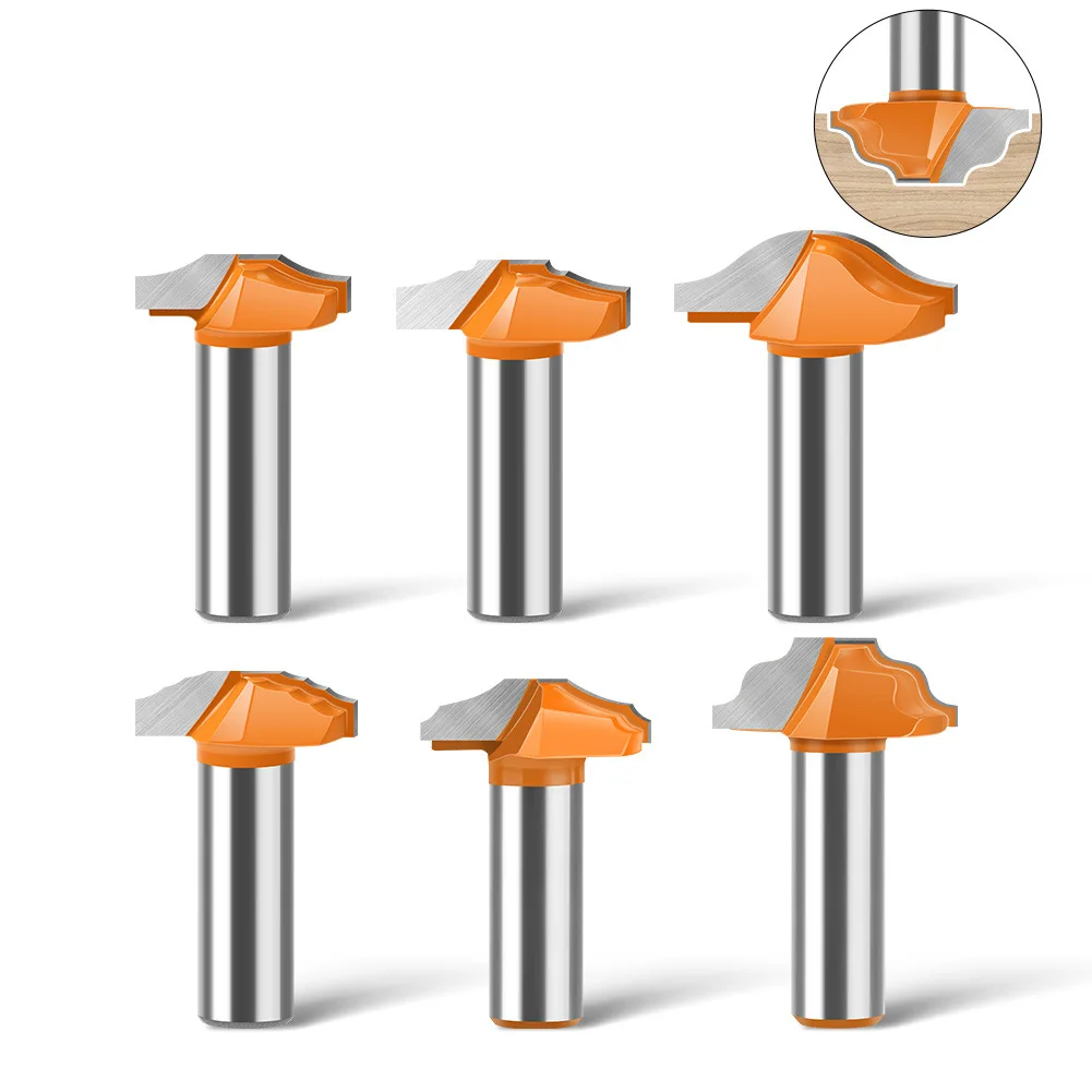 

1PC 1/2" Shank Milling Cutter Wood Carving Cabinet Door Panel Router Bit Thin-profile Wire-cutting Engraving Machine Wood Cutter