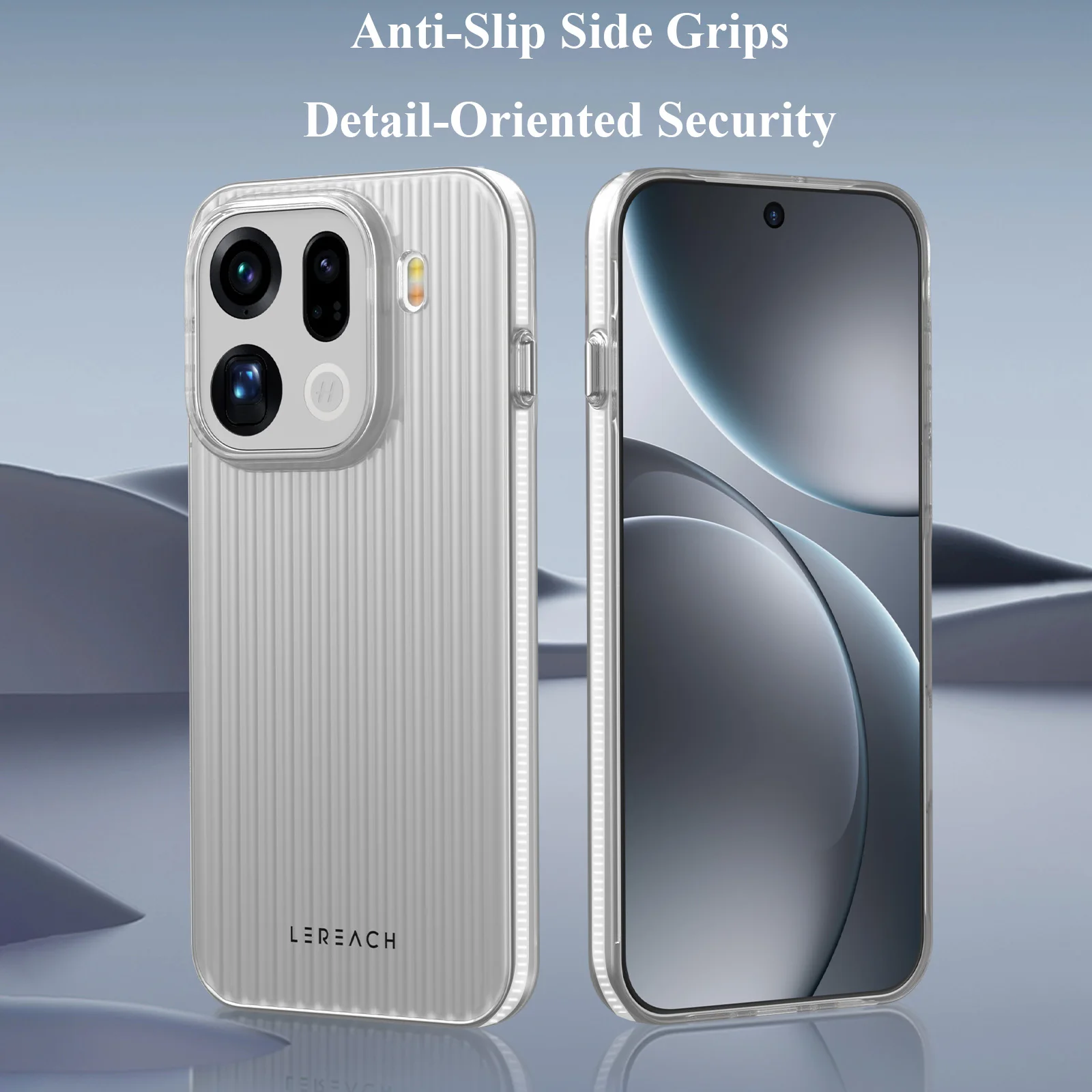 حافظة هاتف Lereach لهاتف Oppo Find X9 Pro/Find X9 المموجة غير اللامعة - مضادة للانزلاق، نحيفة، مقاومة لبصمات الأصابع، خيارات متعددة الألوان #5