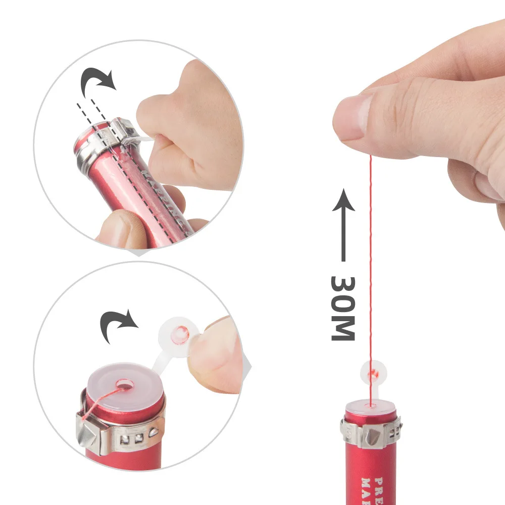 Picture 3: 30M Mapping Pre-ink String Microblading Tattoo Brows Marker Line Positioning Tools Replaceable Cores Dyeing Thread Tools