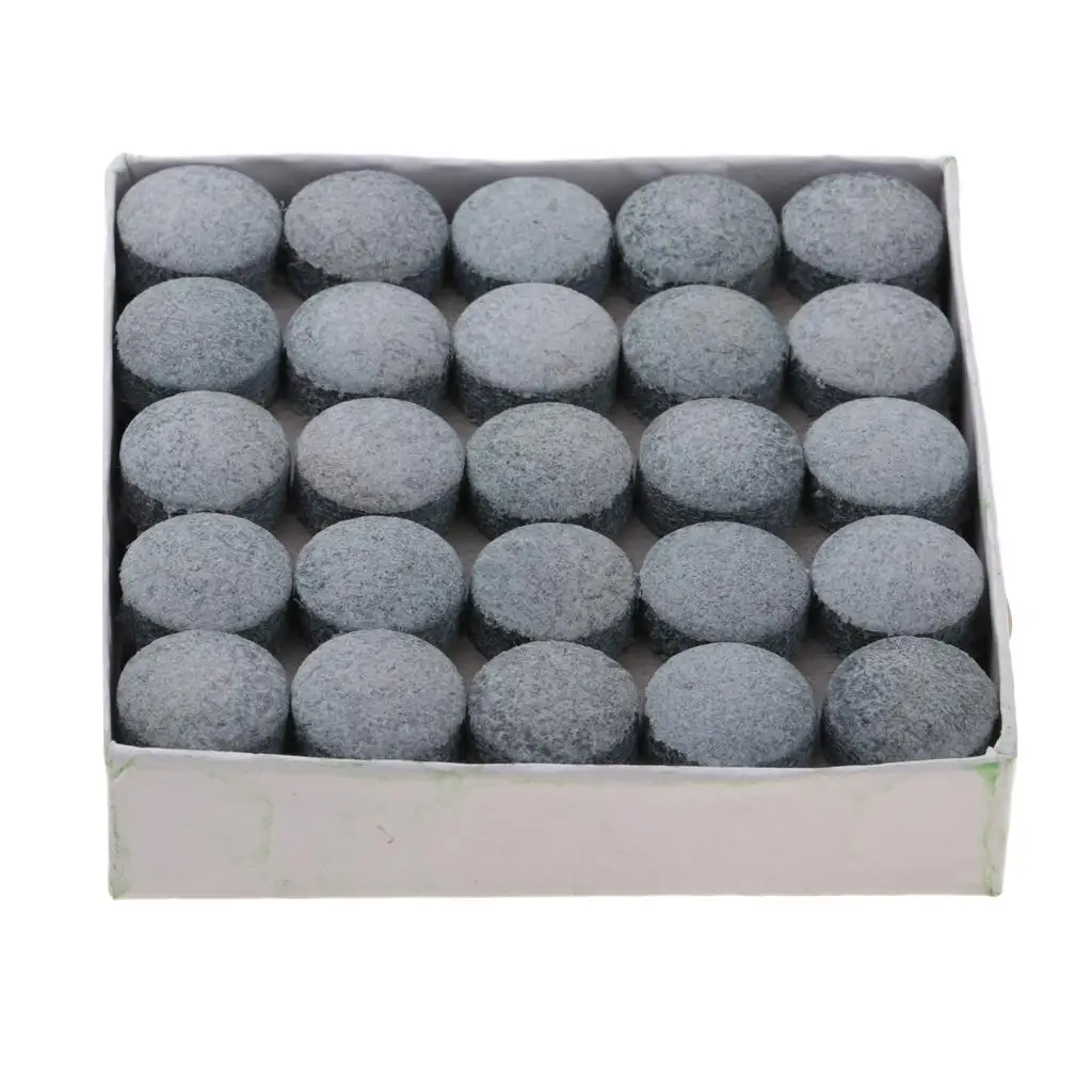 

Professional Cowhide Billiard Cue Tips 50pcs Pressed Leather Replacement for Pool Table Cue Sticks