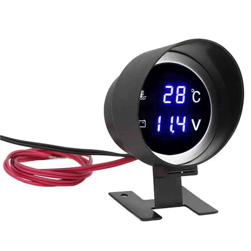 Strange 3X DC 9-36V Car Water Temperature Gauge Voltmeter Car Motors Water Temp Voltage 2In1 Meter With Water Temp Sensor