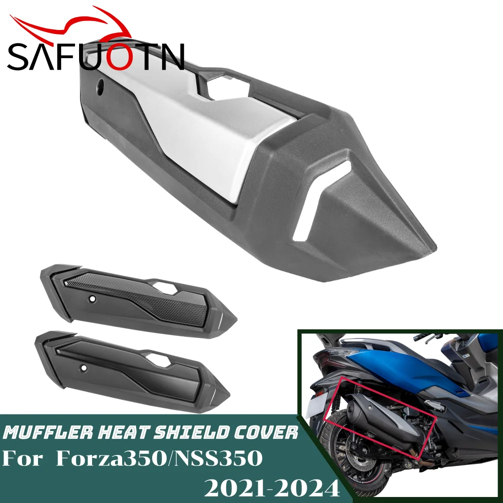 

For Forza NSS 350 Exhaust Muffler Protection Cover For Honda Forza350 NSS350 2021-2024 Motorcycle Pipe Heat Shield Shell