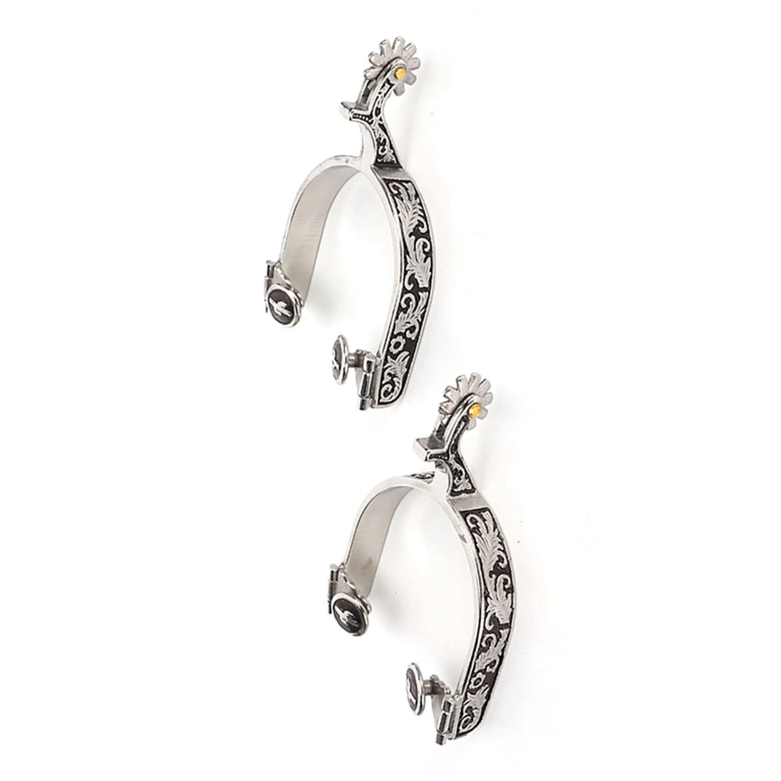 stainless-steel-west-cowboy-exquisite-pattern-horse-boot-spurs-decoration-with-gear-for-equestrian-competition-entertainment