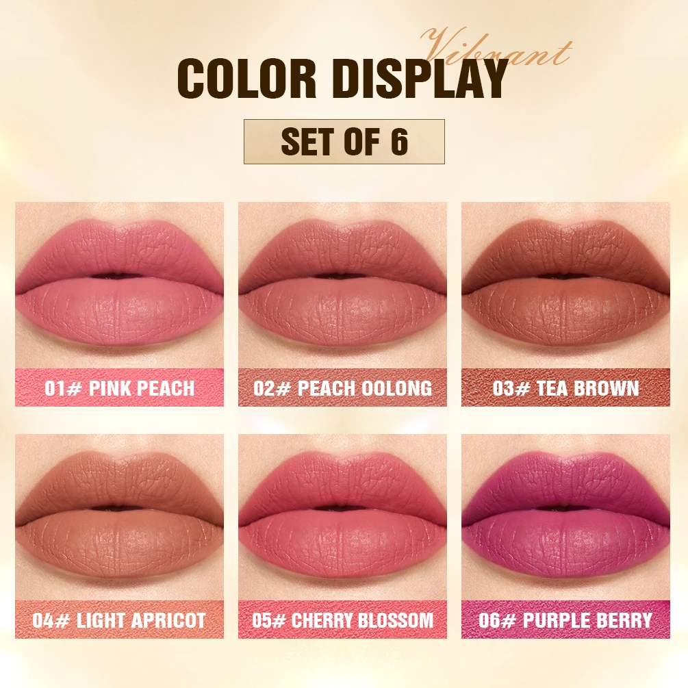 QIBEST Matte Lipstick Sets Lon - Matte Velvet Lip Tint Long Lasting 评论和价格