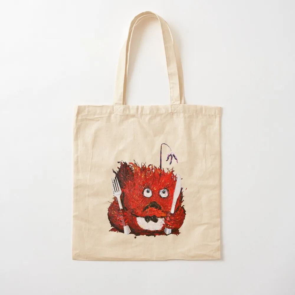 

Anglerfish Frogfish No To Plastic Forks and Knives Tote Bag cute pouch bag sacs de shopping tote bag men's Canvas Tote