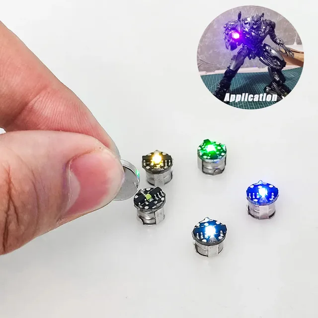 3 pçs mini controle magnético lâmpada led luz sem fio diy modelo fazendo brinquedos para robôs/modelo de avião/carros/diorama com baterias