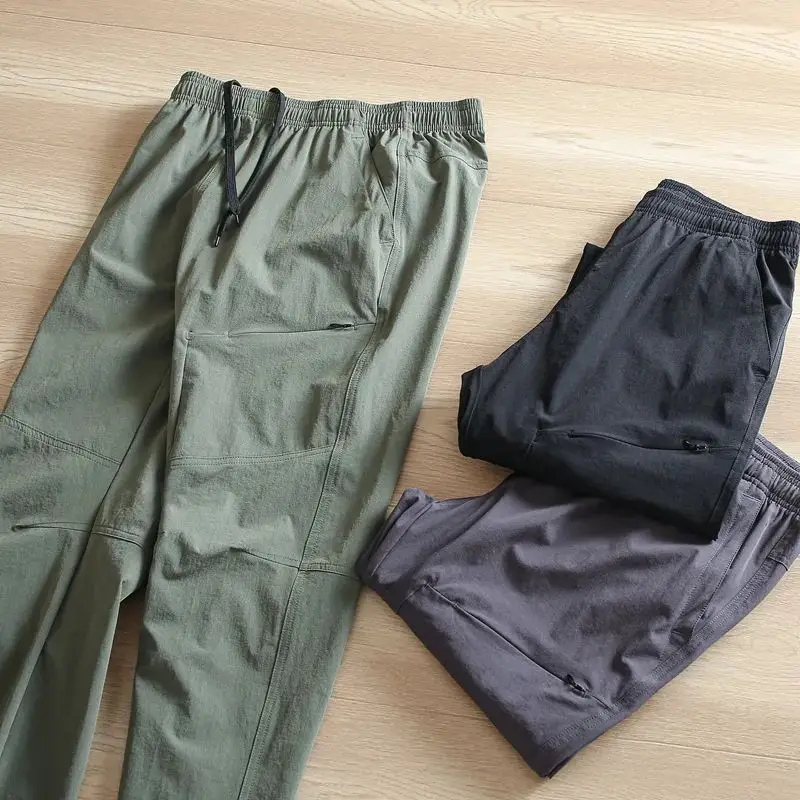 

Мужские спортивные брюки для активного отдыха: быстросохнущие, дышащие, с эластичным поясом, тонкие, повседневные, размер M