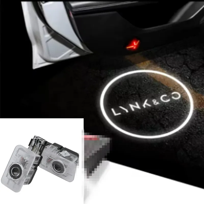 

2Pcs LED Car Door Welcome Light Projector Ghost Shadow Courtesy Lamp for LYNK & CO 2017-2024