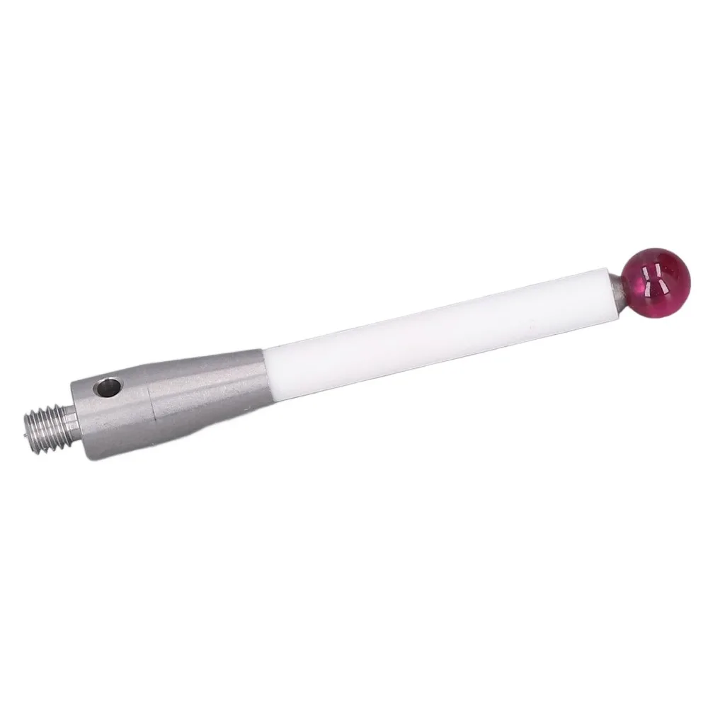 Stainless Steel CMM Probe Stylus 6mm Ball M4 Thread Touch Probe Stylus 50mm Length Ceramic Stem Ball Probe Stylus