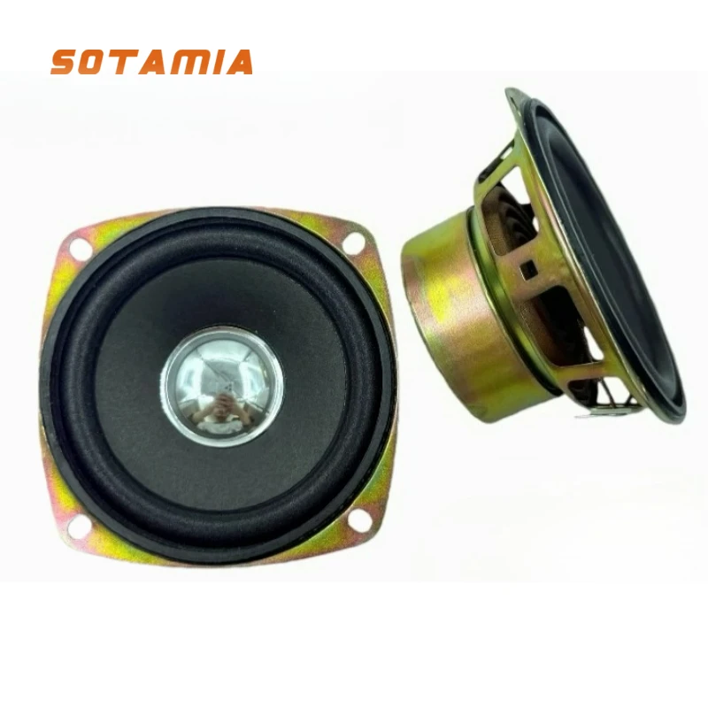 

SOTAMIA 2 шт. 3-дюймовые (78 мм) широкополосные динамики 4 Ом 15 Вт с антимагнитной защитой, Bluetooth-динамики, усилитель мощности, компьютерная аудиосистема