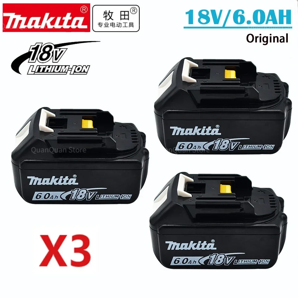 

Makita Original Lithium ion Rechargeable Battery 18V 6000mAh 18v 6.0Ah drill Replacement Battery BL1860 BL1830 BL1850 BL1860B