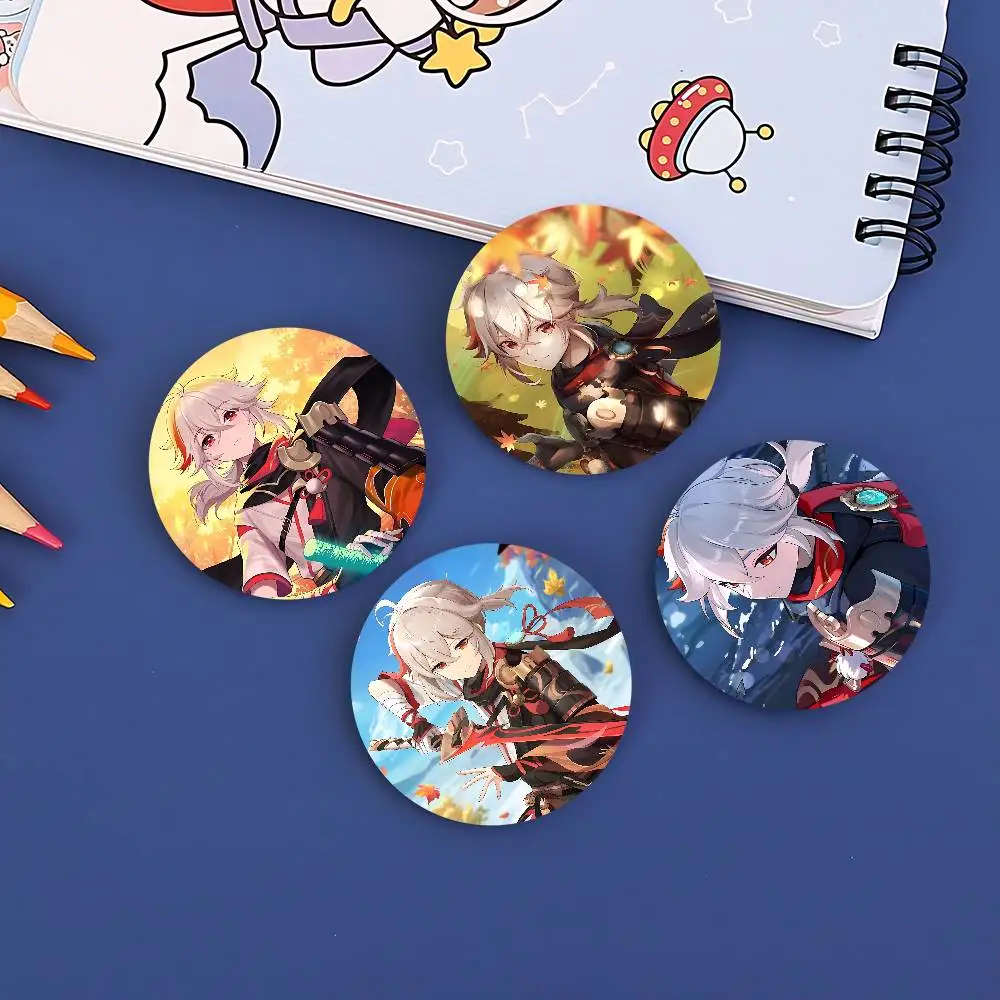 Kaedehara أنيمي Kazuh 32/44/58 مللي متر دبوس يدوي الصنع مستدير مضحك المفاجئة في دبابيس لحقيبة الظهر Cothes اكسسوارات شارة قبعة الديكور #2