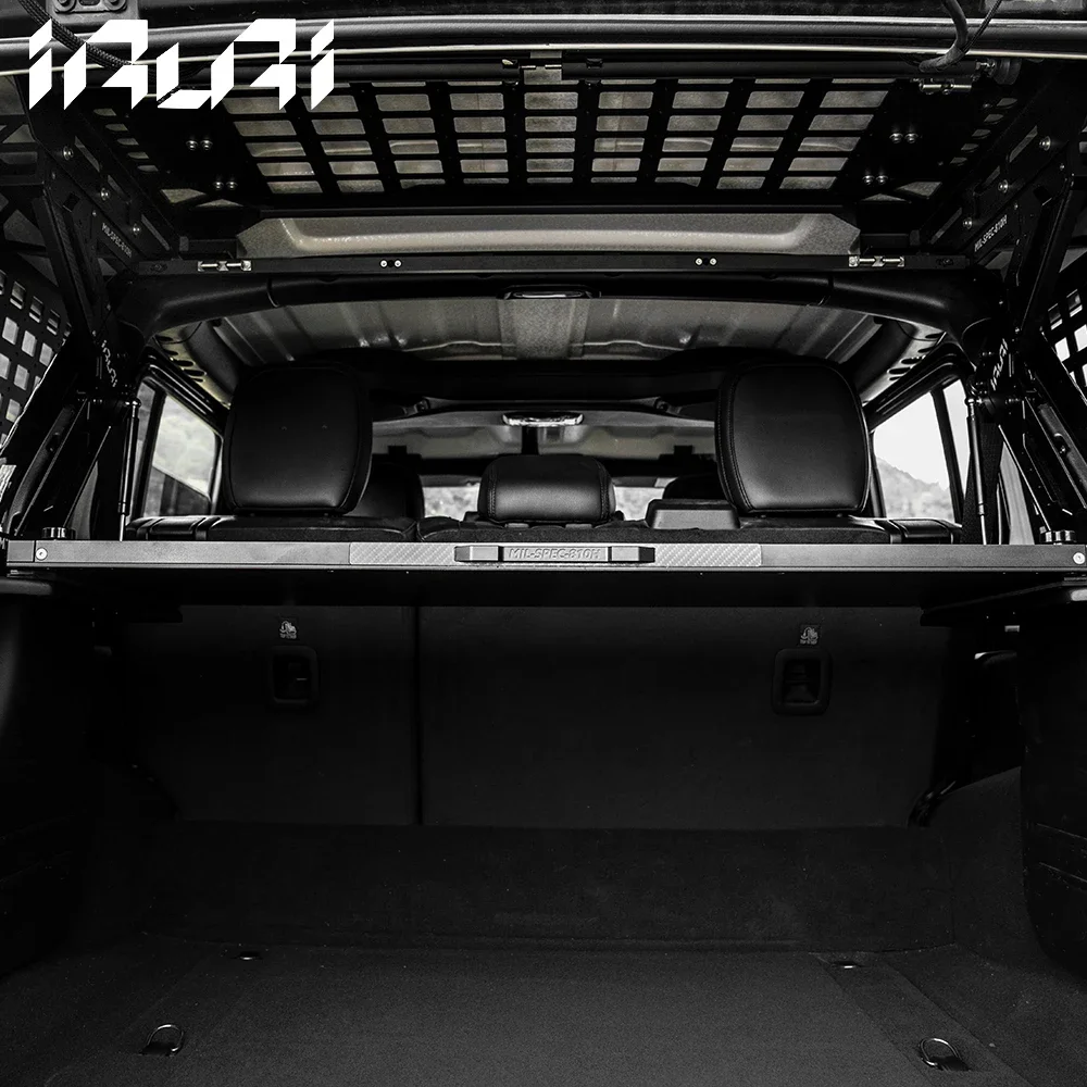 New style IRURI Aluminum Alloy Trunk Cargo Shelf, Foldable Camping Table & MOLLE Storage Panels For Jeep Wrangler JL