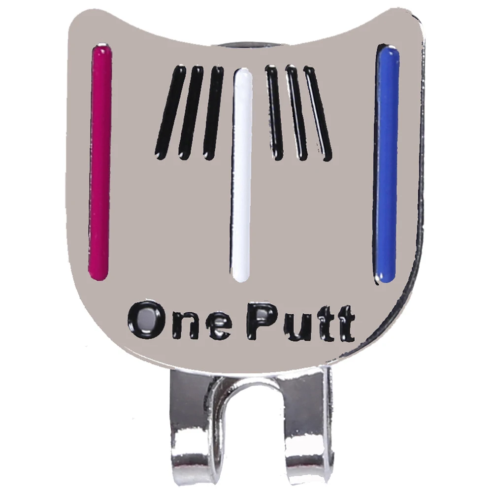 

Magnetic cap clip removable metal golf one putt aiming ball marker set Color