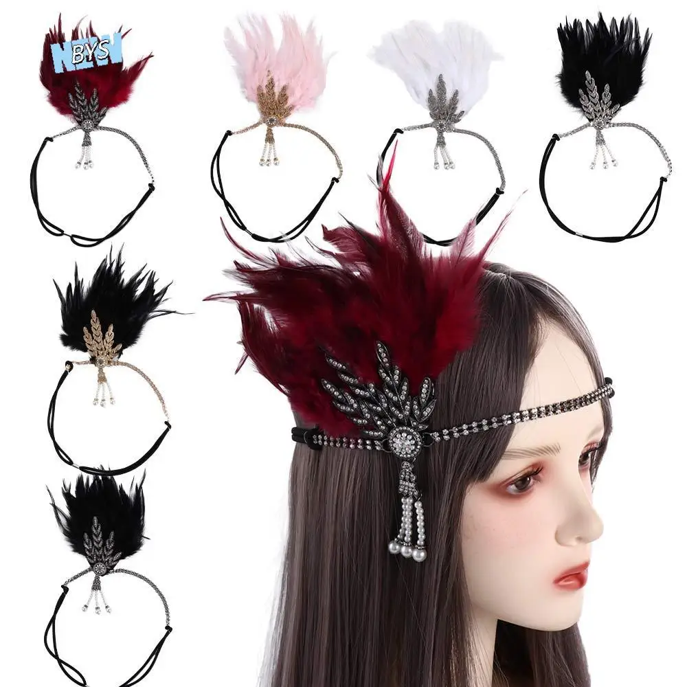 

Makeup Party Feather Headwear Korean Style Headband Sequin Hair Band Masquerade Party Hair Accessories