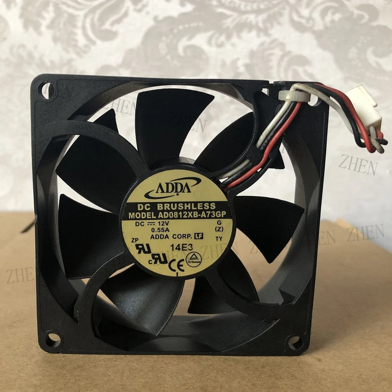 

S New for ADDA 8025 AD0812XB-A73GP DC12V 0.55A 3-Wire High Air Volume fan#QW