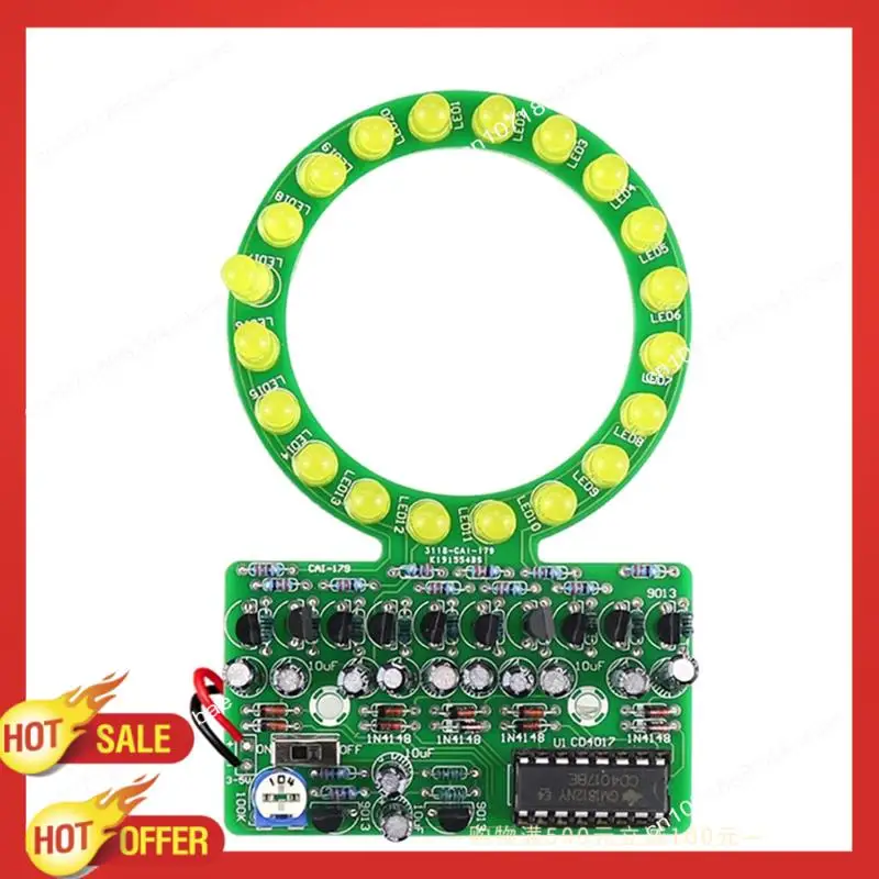 Lámpara Led de agua con gradiente de anillo B47C CD4017, Kit electrónico Diy, piezas de producción de soldadura divertidas para entrenamiento y enseñanza