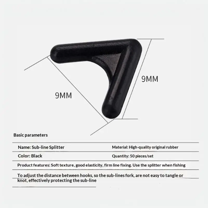 Fishing Sub Line Splitters 50Pcs Double Hooks Contactor Bifurcation Adjusting Tool Durable Fishing Accessory for Outdoor Carp F
