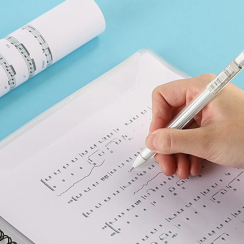 【C】Flexibler Notenordner für Klavier mit 20 Seiten, A4-Format, Notenheft-Clip, Notenmappe für Klavierpartituren, Notenbinder zum Üben – Detail 7