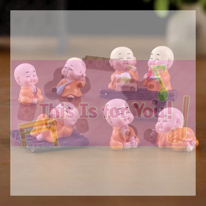 【MA】Creative Resin Ornaments Multiple Styles Small Monk Garden Terrarium Mini Figurine Miniatures Micro Landscape Decor