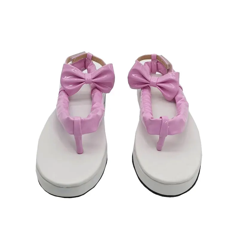 New Anime Kanroji Shoes Pink Purple Boots  Mitsuri Cosplay Halloween Costume Props 46 size