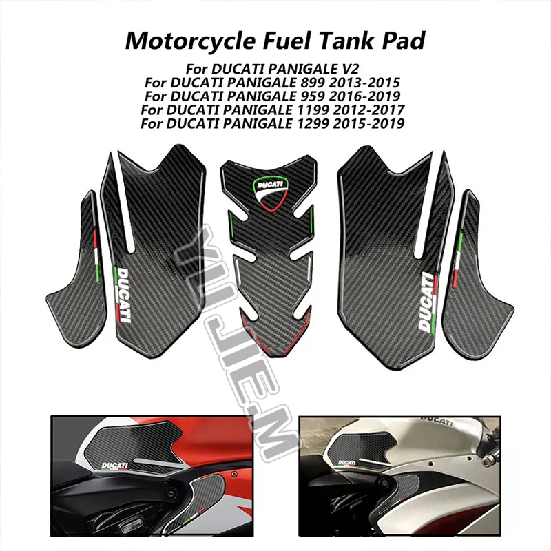 For DUCATI PANIGALE V2 899 959 1199 1299 High Quality Motorcycle Accessories Non-slip Side Fuel Tank Stickers Waterproof Pad