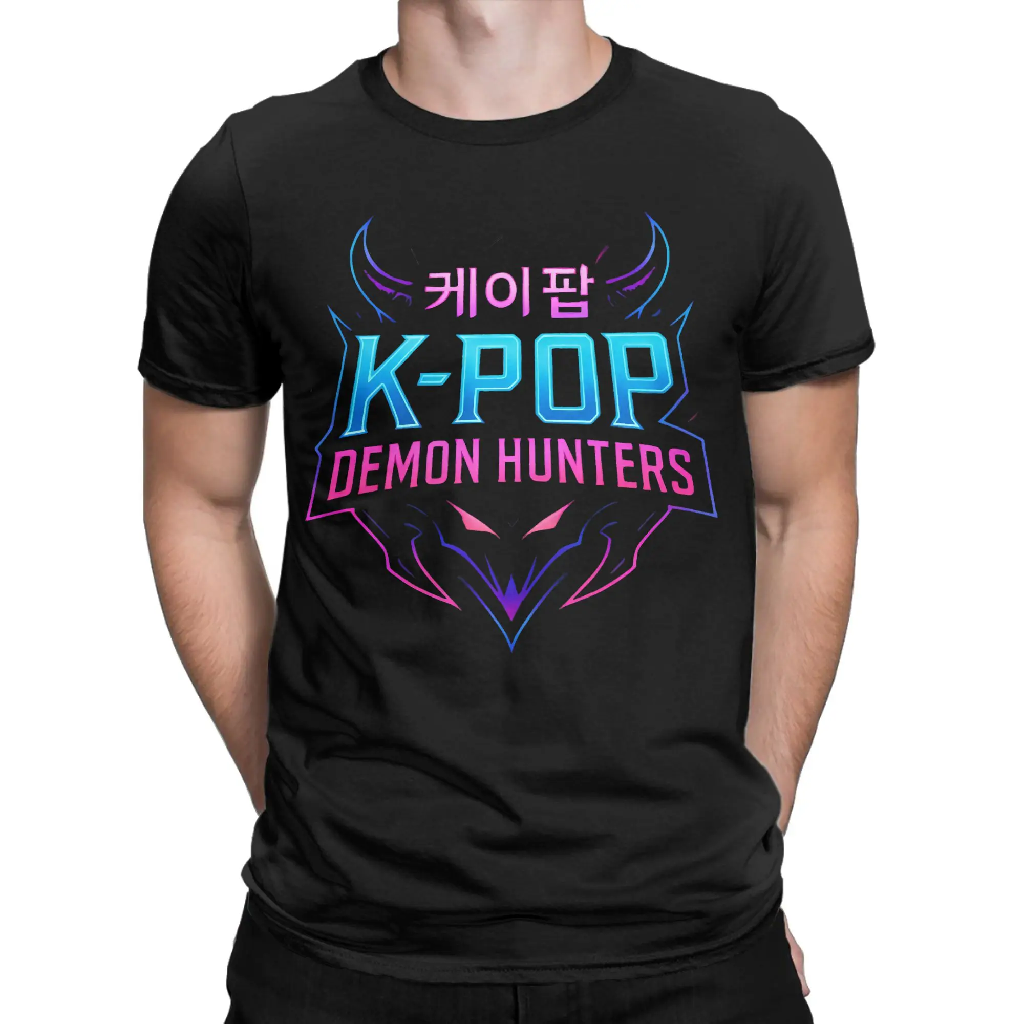 الرجال KPop شيطان الصيادين أنيمي لعبة تي شيرت قطنية عالية الجودة تيز الصيف الجمالية قصيرة الأكمام تي شيرت س الرقبة التي شيرت حجم كبير