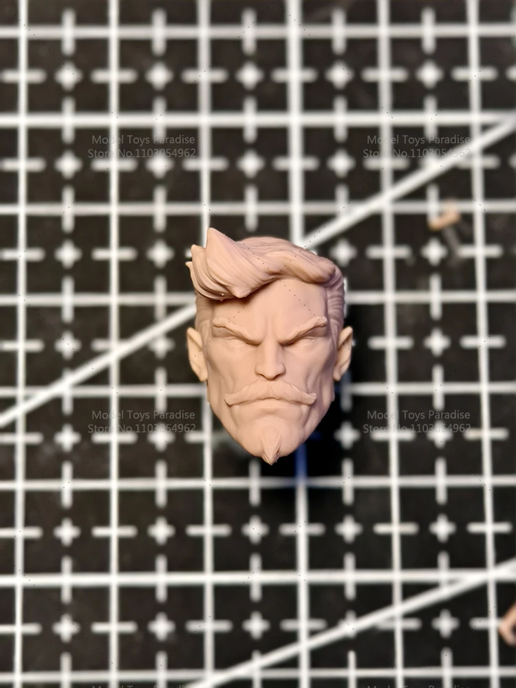 Sin pintar DIY 1/12 Anime Doctor Strange Men soldado modelo blanco cabeza súper mago héroe cabeza esculpida ajuste 6 ''cuerpo de figura de acción