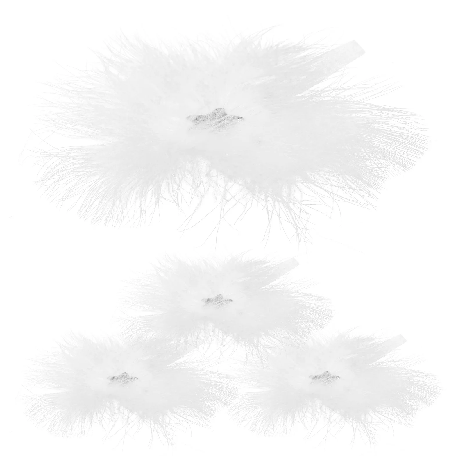 

4Pcs Star Plume Pendant Christmas Tree Decorations Hanging Ornaments Festive Xmas Holiday Party Decor Elegant Tree Hanging