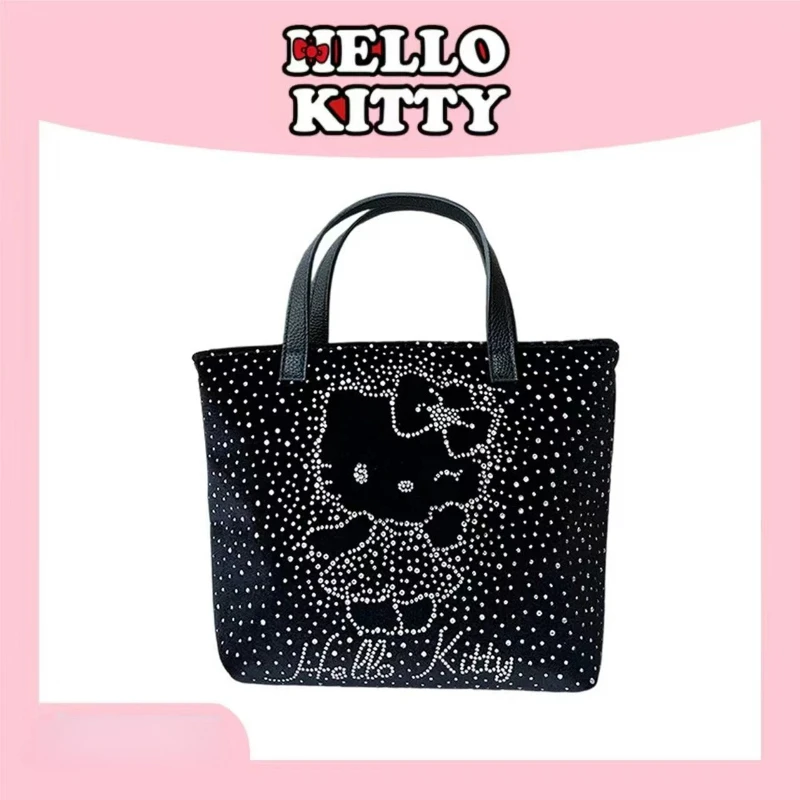 

Hello Kitty New Women's Diamond Handbag Shiny Fashion Women's Diamond Shoulder Bag Large Capacity Personality Women's Bag