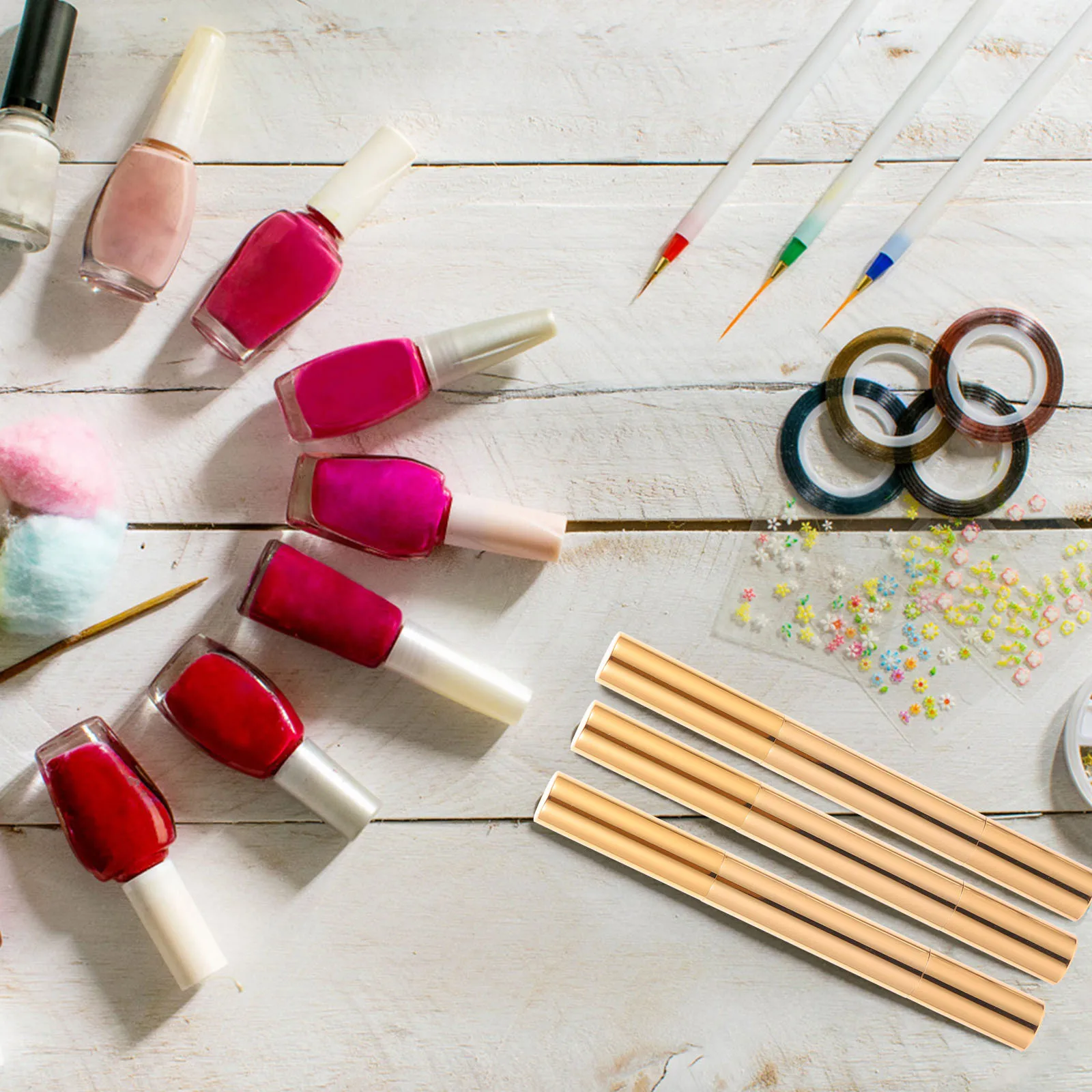 3 قطعة قلم فارغ ملتوي مانيكير توريد مستحضرات التجميل السوائل الحاويات فرشاة القلم المحمولة السفر ماكياج التبعي