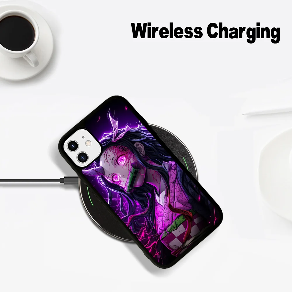 Coque de téléphone magnétique Manga N-Nezuko K-Kamado, coque de charge sans fil Magsafe, iPhone 16, 14, 13, 12, 11, 15 Pro Max Plus