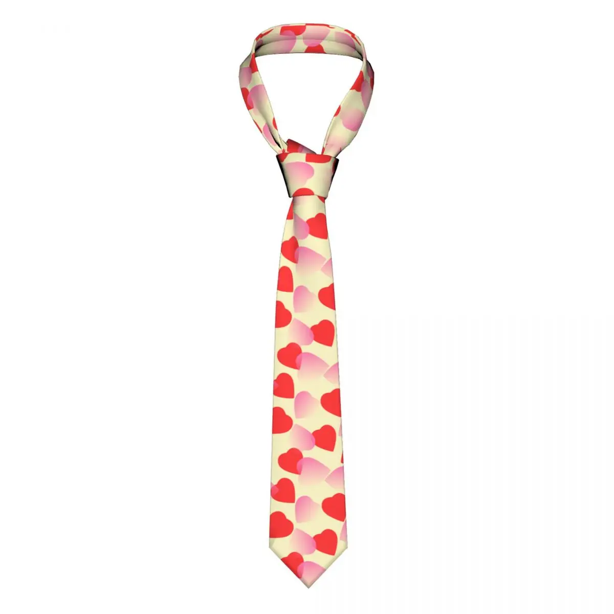 

Red And Pink Hearts Neckties Unisex Fashion Polyester 8 cm Classic Love Hearts On Yellow Neck Ties for Mens Accessories Gravatas