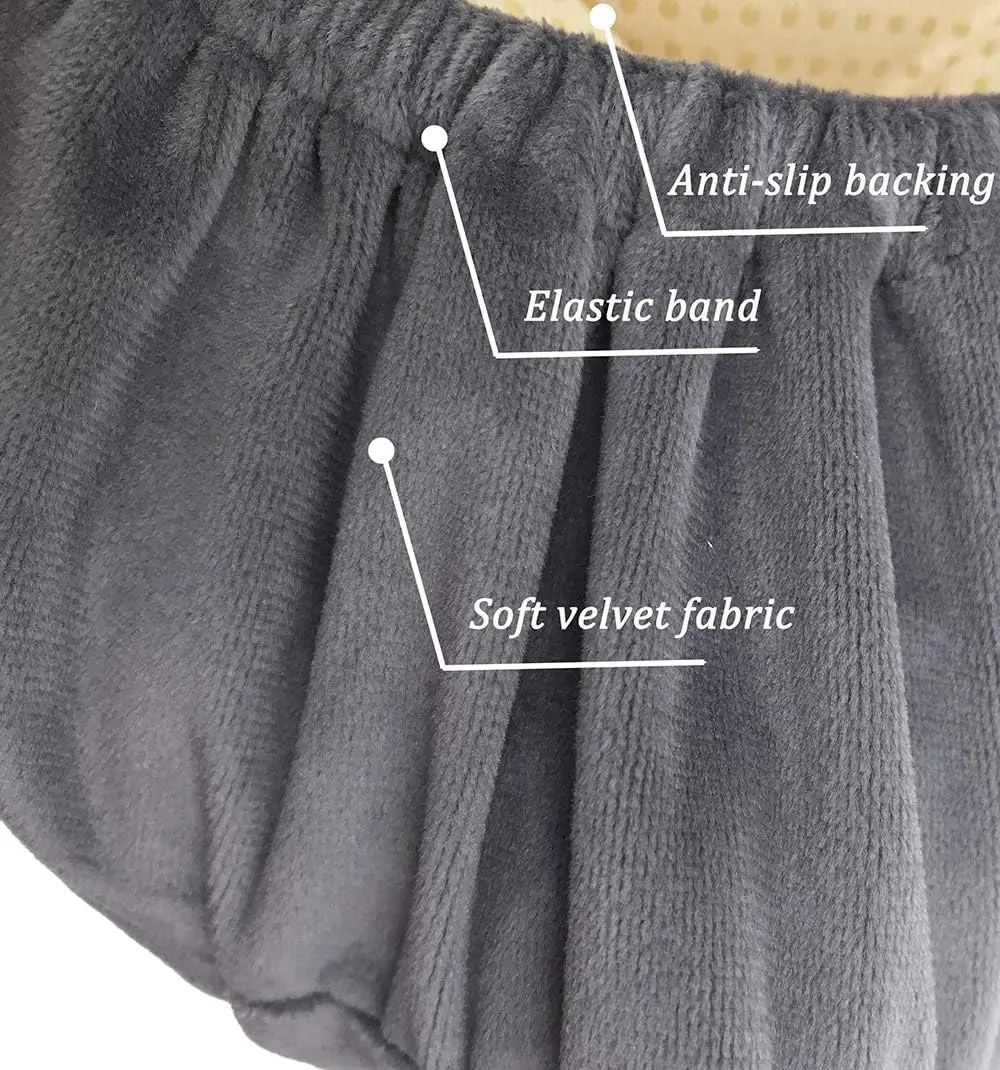 

2 Pack Bar Stool Cushions With Elastic Band Stool Cover 14 Inch Grey