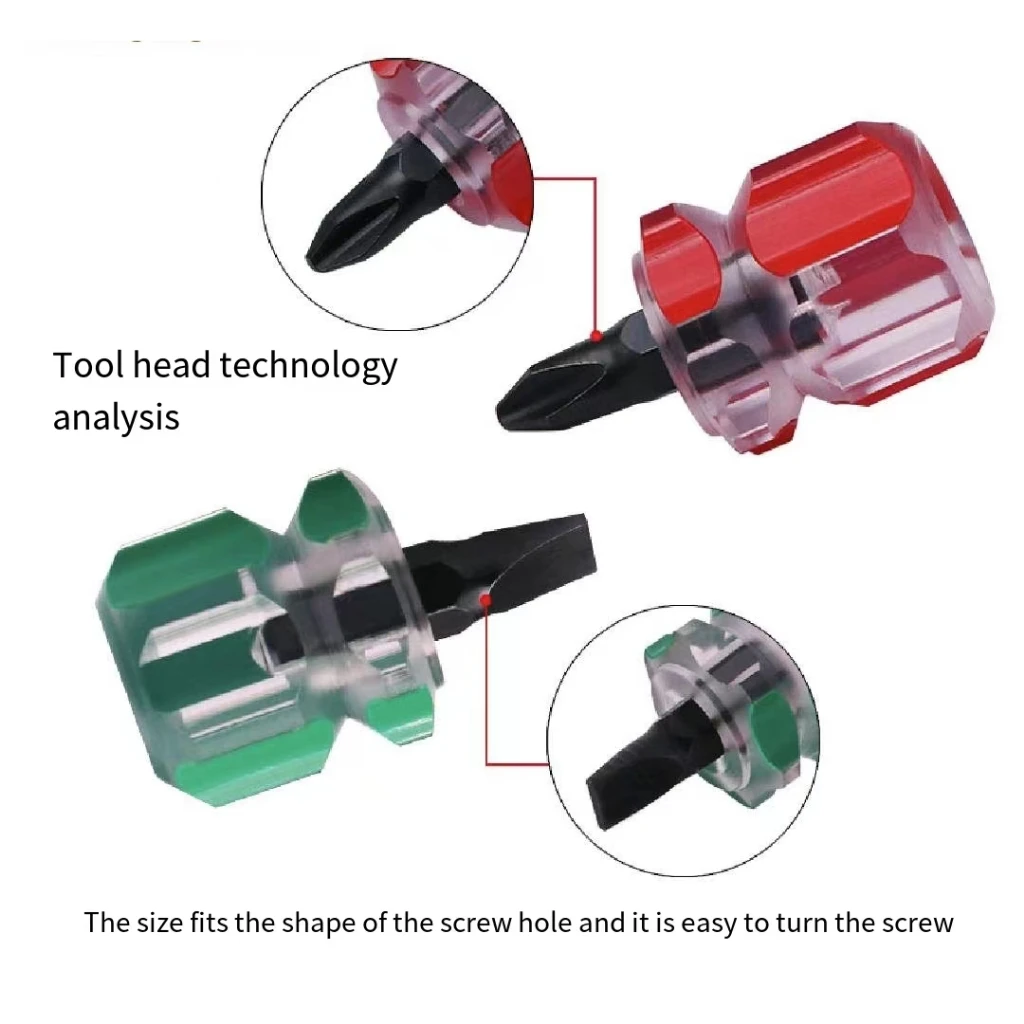 

GAOXUN 2pcs Mini Carrot Head Dual-purpose Screwdriver Tool One Word Ten Household Multifunction Driver