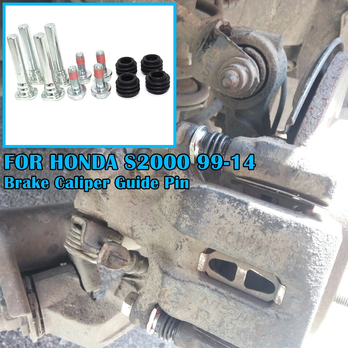 

FOR HONDA S2000 1999-14 Brake Caliper Cylinder Slider Guide Pin For Disc Housing Bolt Rubber Bushing Boot Seal Kit Replacemnrt